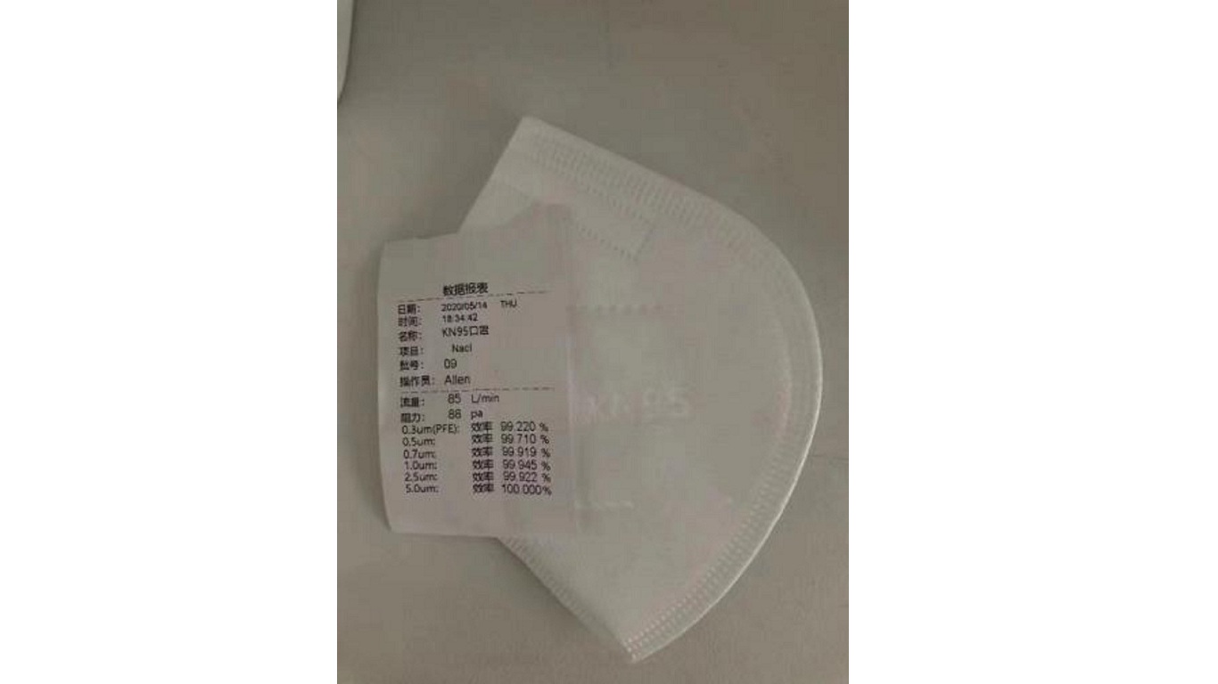 Nanofiber Mask, N95, Children Mask Filter Customer Test Data