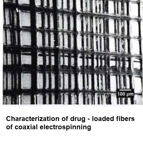 Characterization of drug - loaded fibers of coaxial electrospinning